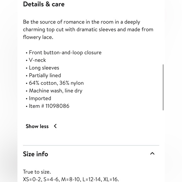 Free People whispering love lace top - Picture 4 of 4